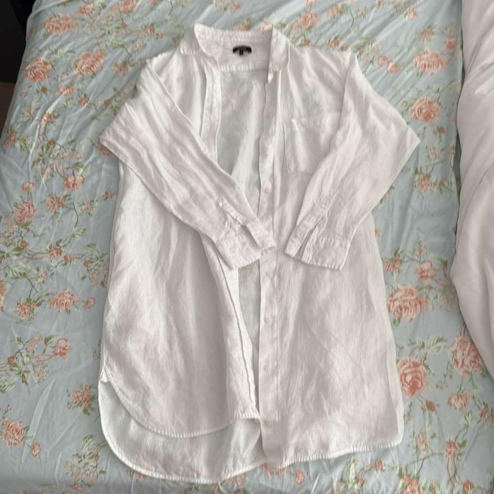 Quince 100% linen shirt dress